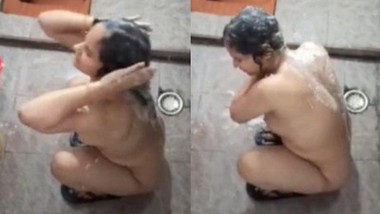 Beautiful Sexy Desi Bhabi Bathing 2Clip Secretly Recorded By Debar