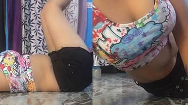 Nikita Hot Outfit, Desi Babe doing Yoga,lying on floor,reveal boobs navel