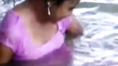 Village Girl Bathing In River wild indian tube